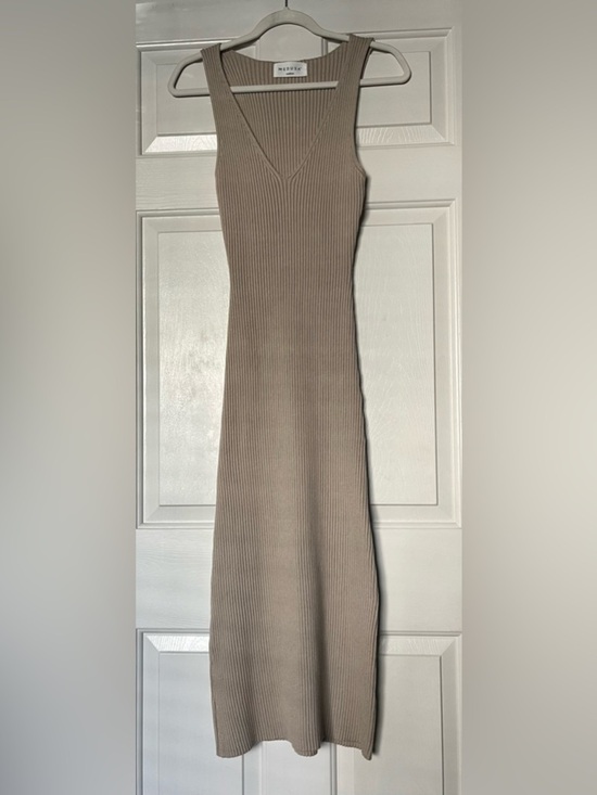 medusa Dresses & Skirts - Ribbed Maxi Tank Dress in Taupe | Size M